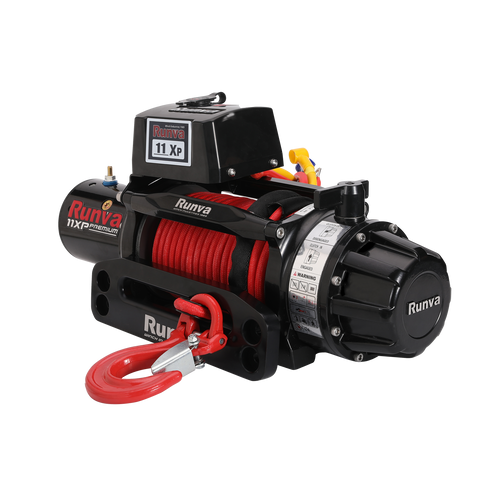 RUNVA 11XP PREMIUM WINCH- RED 12V WITH SYNTHETIC ROPE