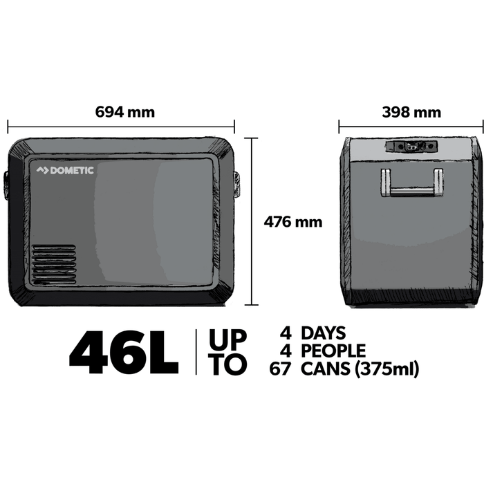 DOMETIC CFX3 45 PORTABLE FRIDGE OR FREEZER WITH COVER