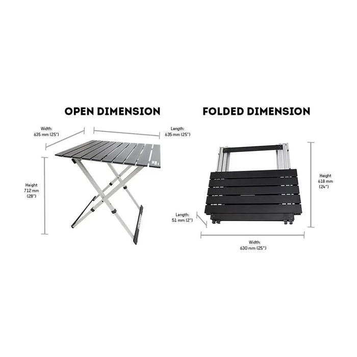 EXPANDER TABLE- PORTABLE, COMPACT CAMP TABLE