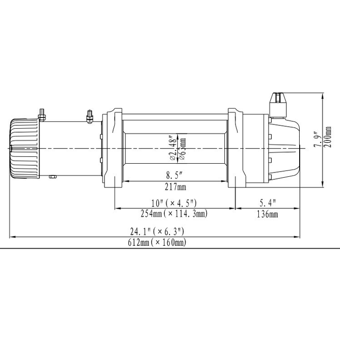 RUNVA EWB9500-Q PREMIUM 24V WITH SYNTHETIC ROPE