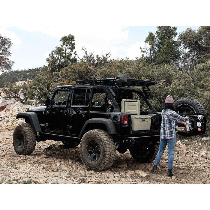 JEEP WRANGLER JK 4 DOOR (2007-2018) EXTREME 1/2 ROOF RACK KIT - BY FRONT RUNNER