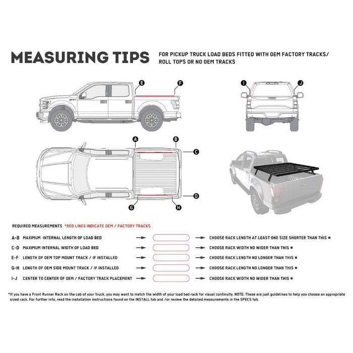 UTE SLIMLINE II LOAD BED RACK KIT / 1165(W) X 1358(L) - BY FRONT RUNNER