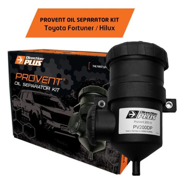 DIRECTION PLUS PROVENT® OIL SEPARATOR/CATCH CAN KIT TO SUIT TOYOTA FORTUNER / HILUX