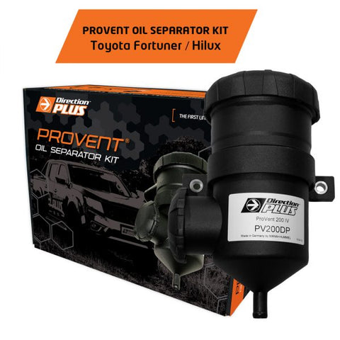 DIRECTION PLUS PROVENT® OIL SEPARATOR/CATCH CAN KIT TO SUIT TOYOTA FORTUNER / HILUX