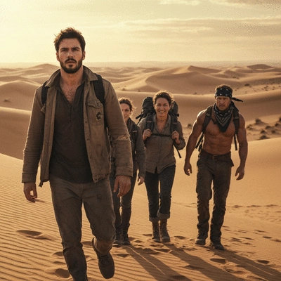 Well-organized 4WD campsite with various gear, showing efficiency and comfort, no text, no words, no typography, clean image